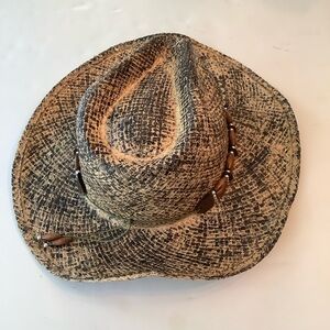 Henschel Walker Austrail-Hand Stained Raffia Western Hat Large